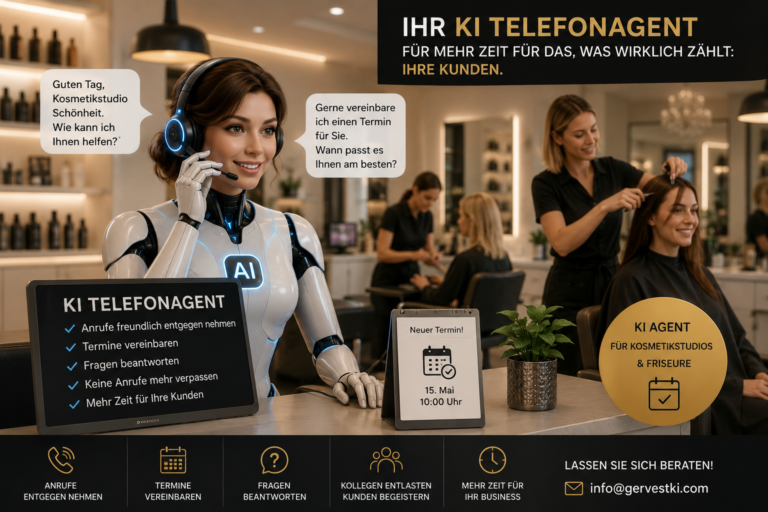 Digitaler Empfang in einem Kosmetikstudio vereinbart einen Termin